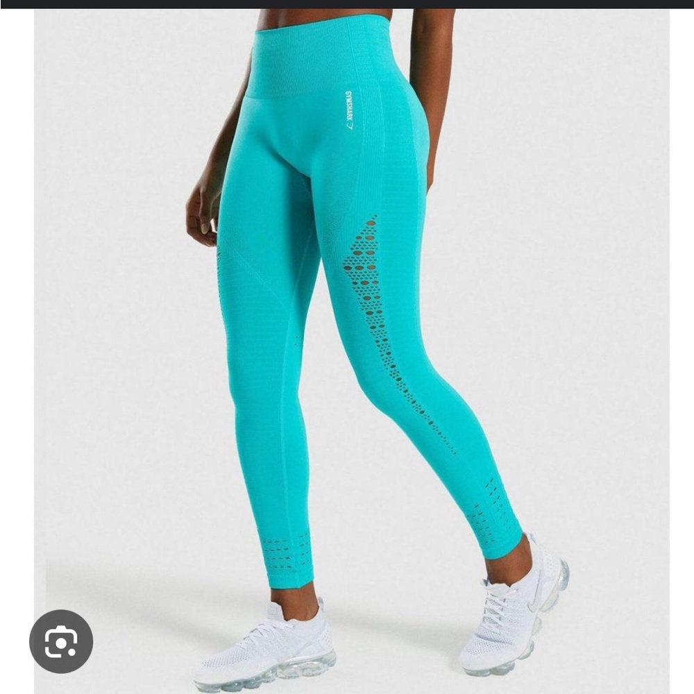 Teal Gymshark Energy Seamless leggings